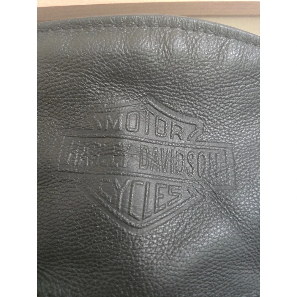Vintage 90s Harley-Davidson Leather Chaps Men's M Made USA Black NWOT Motorcycle